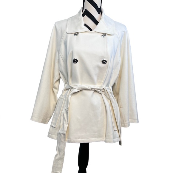 NWT Chico's Sz 3 Office Retro Belted Ponte Jacket - Picture 5 of 15